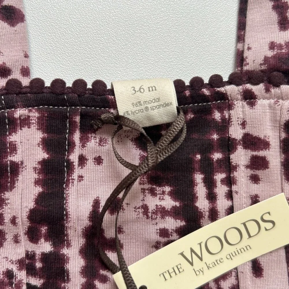 NWT Kate Quinn Modal Tank 3-6M Tanzanite Shibori Pom Pom Baby Top The Woods